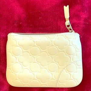 Comme des Garçons embossed leather zipper wallet
